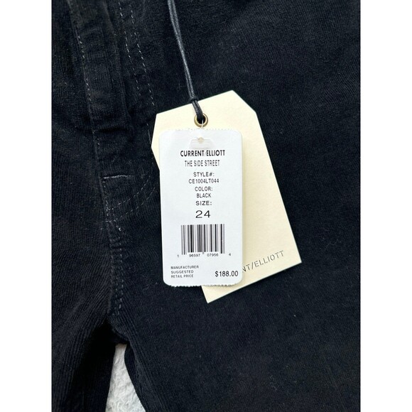 Current Elliot high rise flare black corduroy sz 24 tall 33 inch inseam - Picture 5 of 9